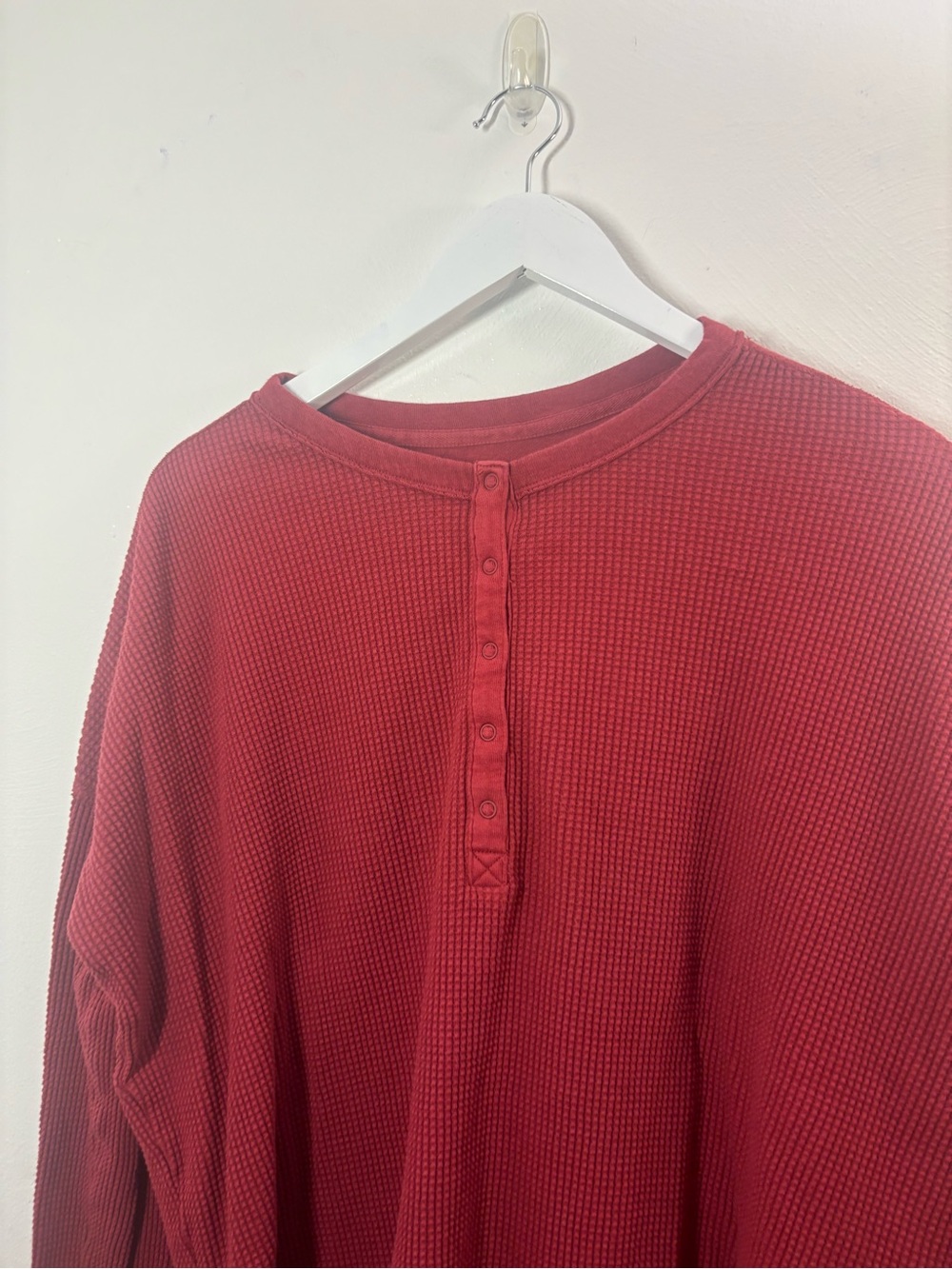 Aerie Offline Waffle Henley Long Sleeve Top Size Medium - Picture 4 of 8